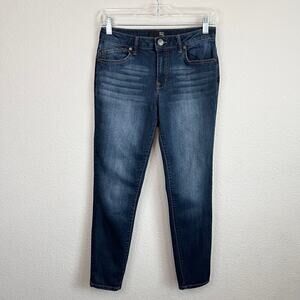 1822 Denim Skinny Leg Jeans Women's 6 Mid Rise Dark Wash Stretch Casual Classic